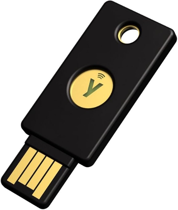 Yubico - Security Key - Black - Two-Factor authentication (2FA) Security Key, Connect via USB or NFC, FIDO U2F/FIDO2 Certified (USB-A NFC)